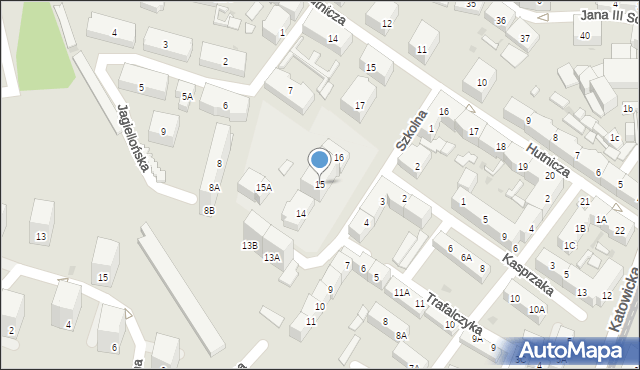 Siemianowice Śląskie, Szkolna, 15, mapa Siemianowice Śląskie