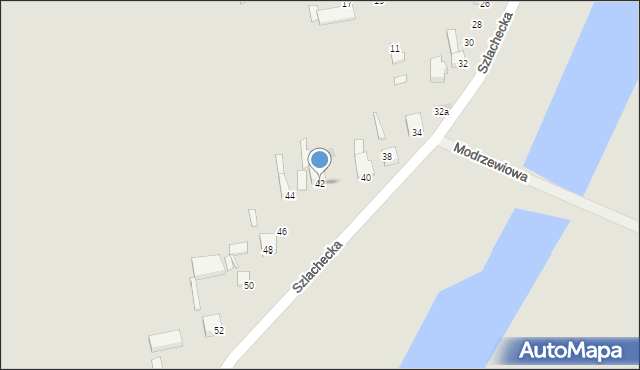 Sieradz, Szlachecka, 42, mapa Sieradz