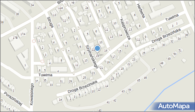 Sieradz, Szymańskiego Edwarda, 13, mapa Sieradz