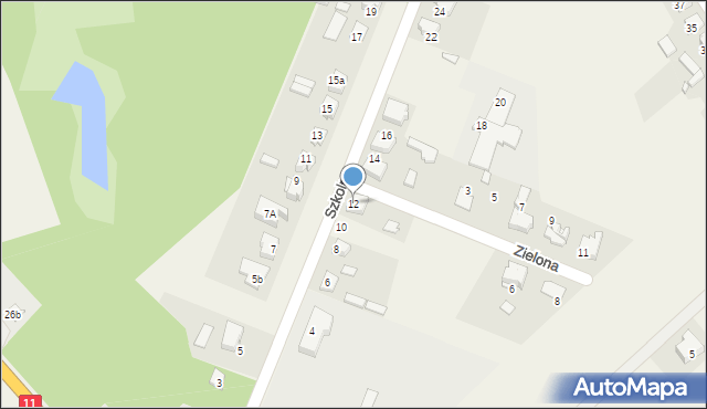 Sieraków Śląski, Szkolna, 12, mapa Sieraków Śląski