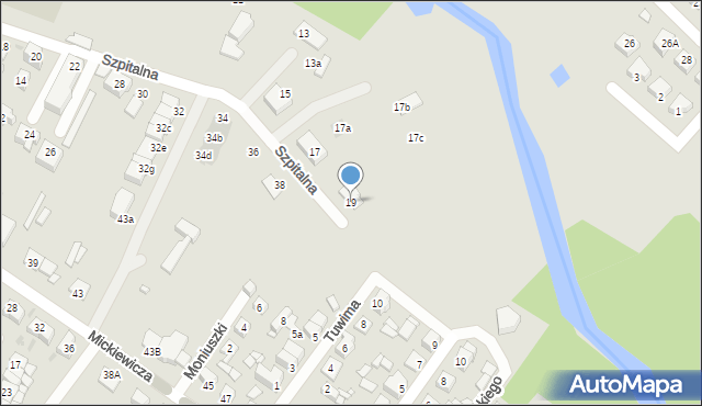 Sierpc, Szpitalna, 19, mapa Sierpc