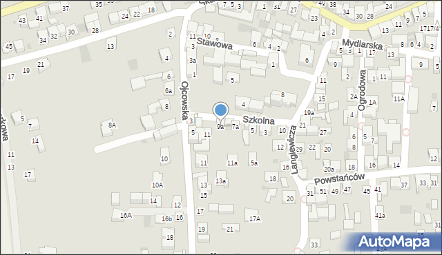 Skała, Szkolna, 9a, mapa Skała