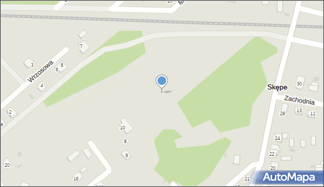 Skępe, Szmaragdowa, 14, mapa Skępe