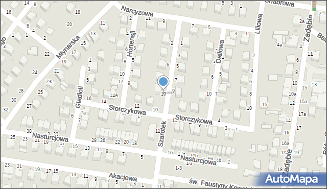 Skierniewice, Szarotek, 10, mapa Skierniewic