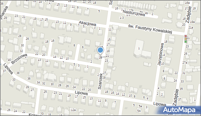 Skierniewice, Szarotek, 18, mapa Skierniewic