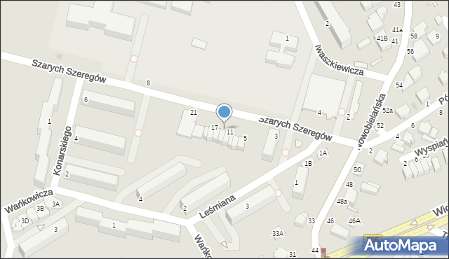 Skierniewice, Szarych Szeregów, 13, mapa Skierniewic