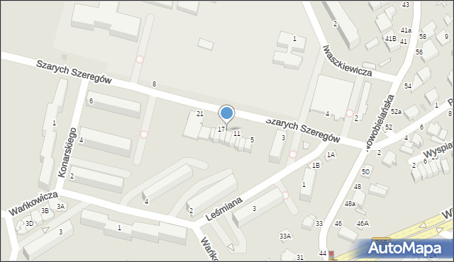 Skierniewice, Szarych Szeregów, 15, mapa Skierniewic