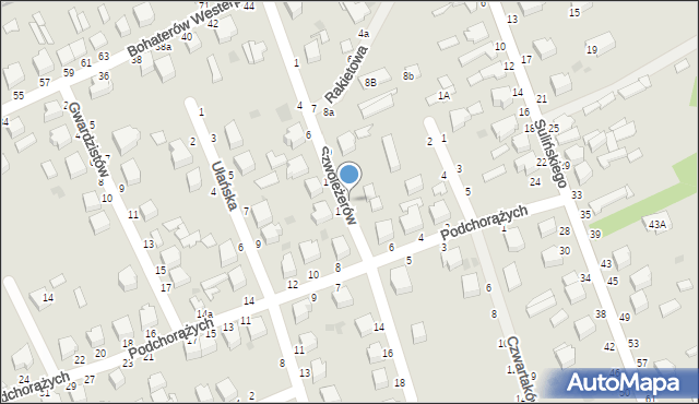 Skierniewice, Szwoleżerów, 13, mapa Skierniewic