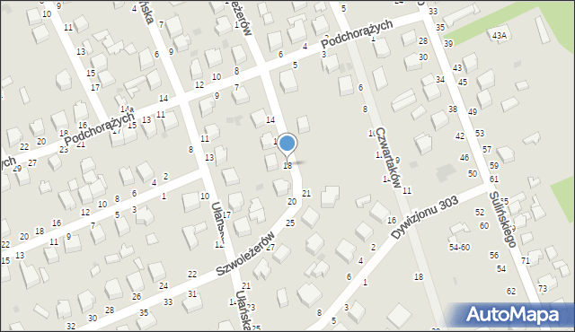 Skierniewice, Szwoleżerów, 18, mapa Skierniewic