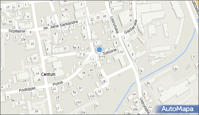 Skoczów, Szkolna, 3, mapa Skoczów