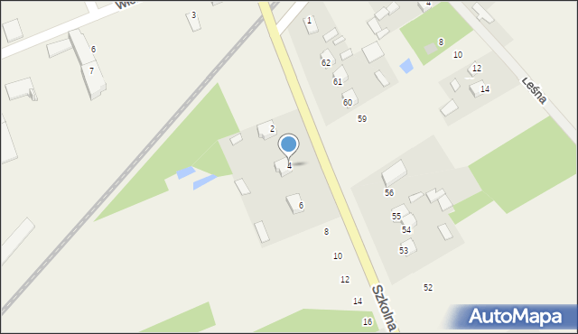 Skopanie, Szkolna, 4, mapa Skopanie