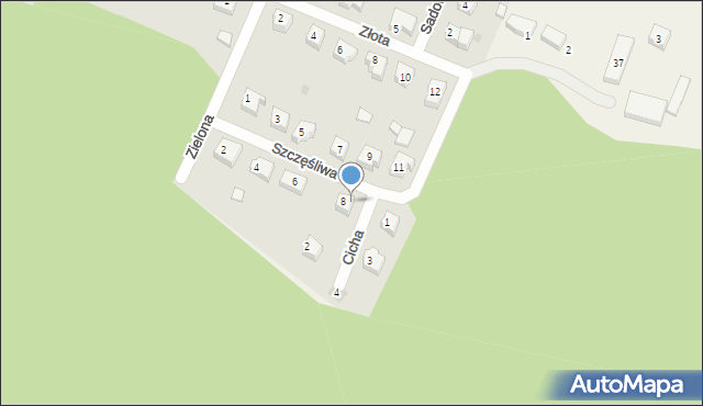 Skórcz, Szczęśliwa, 10, mapa Skórcz