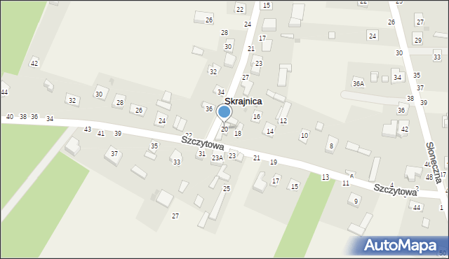 Skrajnica, Szczytowa, 20, mapa Skrajnica