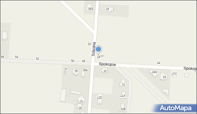 Skrzeszew, Szkolna, 14, mapa Skrzeszew