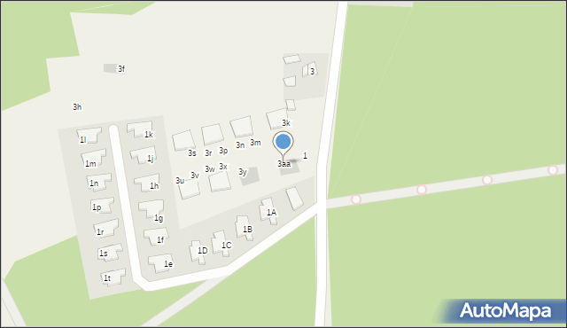 Skrzeszew, Szkolna, 3aa, mapa Skrzeszew