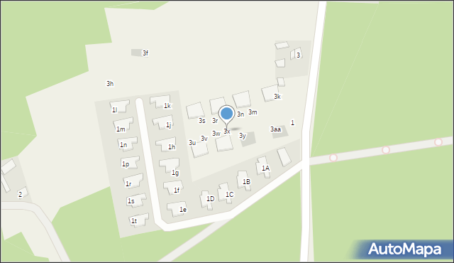 Skrzeszew, Szkolna, 3x, mapa Skrzeszew