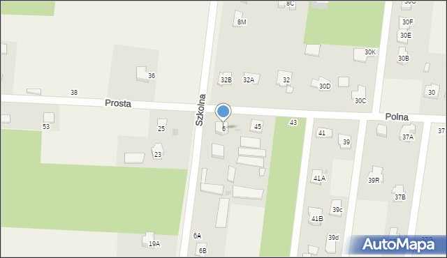 Skrzeszew, Szkolna, 6, mapa Skrzeszew