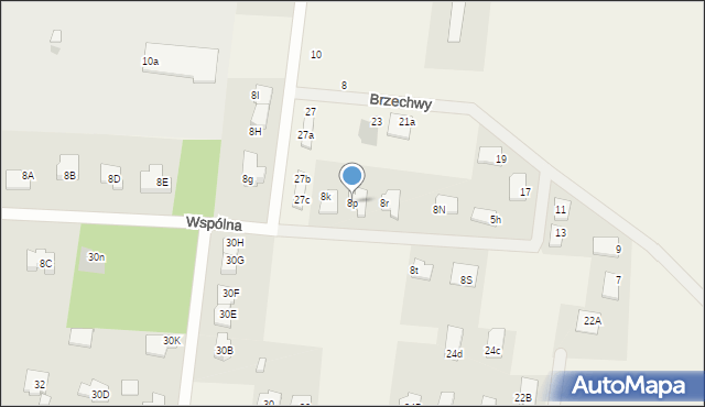 Skrzeszew, Szkolna, 8p, mapa Skrzeszew