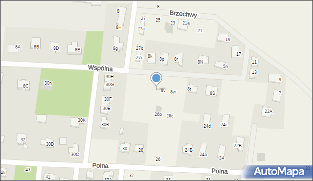 Skrzeszew, Szkolna, 8u, mapa Skrzeszew