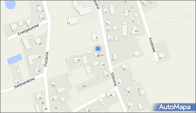Skrzeszewo, Szkolna, 16, mapa Skrzeszewo