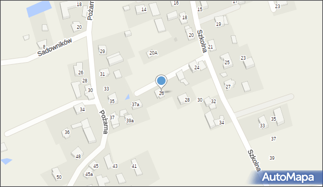Skrzeszewo, Szkolna, 26, mapa Skrzeszewo