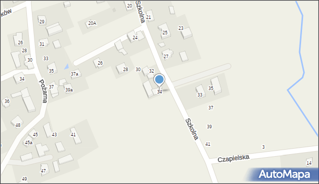 Skrzeszewo, Szkolna, 34, mapa Skrzeszewo