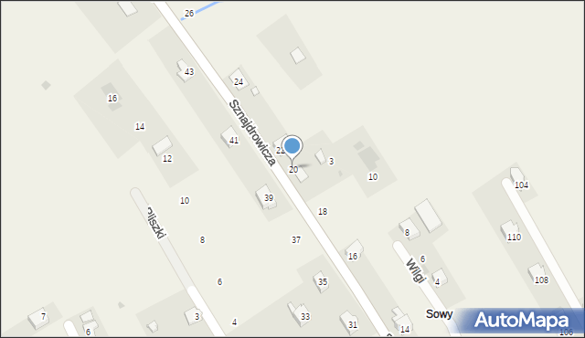 Słotwina, Sznajdrowicza Ferdynanda, ks., 20, mapa Słotwina