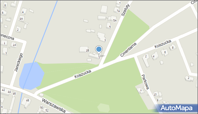 Słupca, Szeluty Apolinarego, 1, mapa Słupca