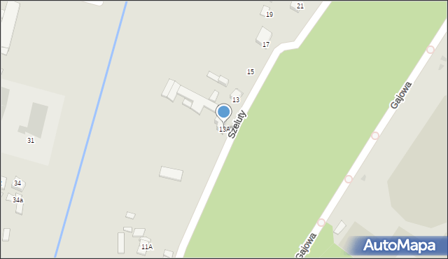 Słupca, Szeluty Apolinarego, 13A, mapa Słupca