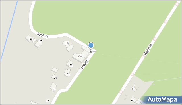 Słupca, Szeluty Apolinarego, 26, mapa Słupca