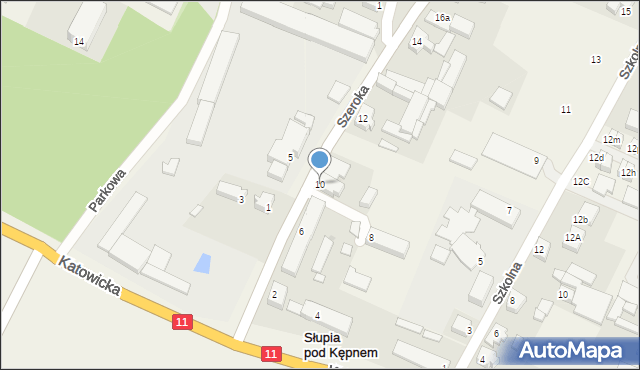 Słupia pod Kępnem, Szeroka, 10, mapa Słupia pod Kępnem