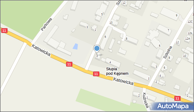 Słupia pod Kępnem, Szeroka, 2, mapa Słupia pod Kępnem