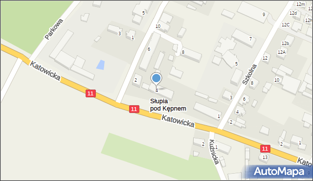 Słupia pod Kępnem, Szeroka, 4, mapa Słupia pod Kępnem