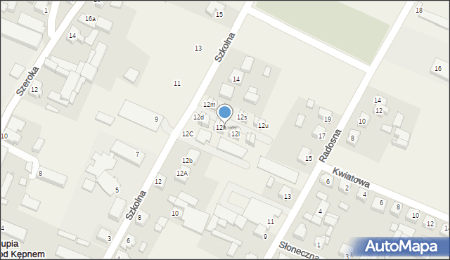 Słupia pod Kępnem, Szkolna, 12j, mapa Słupia pod Kępnem
