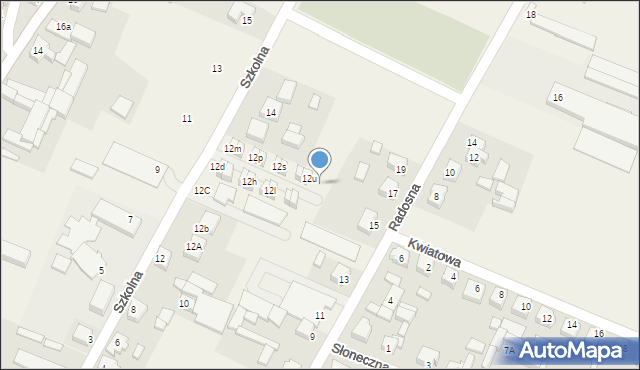 Słupia pod Kępnem, Szkolna, 12w, mapa Słupia pod Kępnem