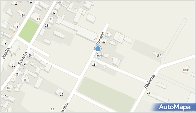 Słupia pod Kępnem, Szkolna, 20, mapa Słupia pod Kępnem