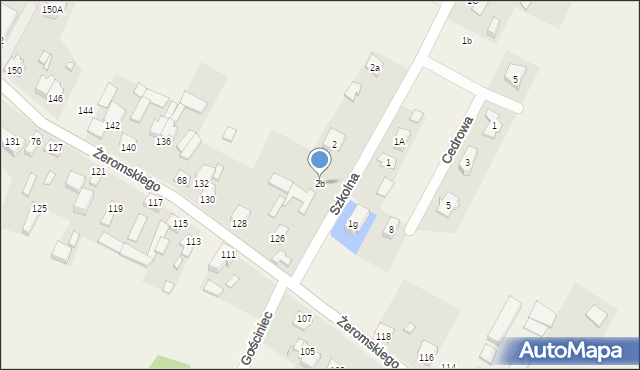 Słupno, Szkolna, 2b, mapa Słupno