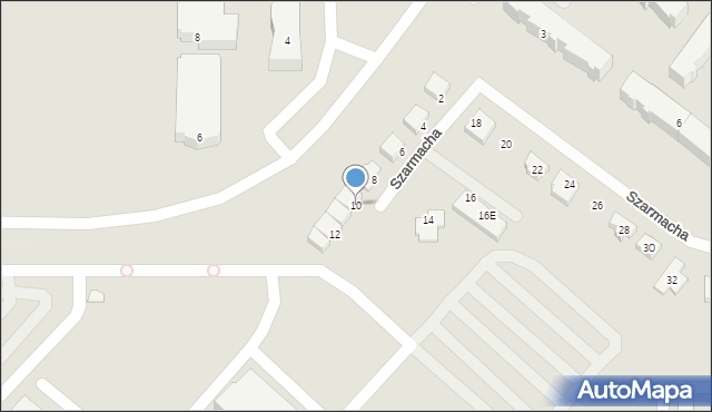 Słupsk, Szarmacha Stanisława, 10, mapa Słupska