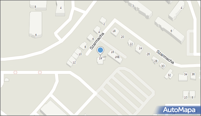 Słupsk, Szarmacha Stanisława, 14, mapa Słupska