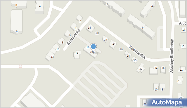 Słupsk, Szarmacha Stanisława, 16F, mapa Słupska