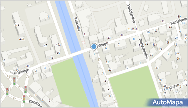 Słupsk, Szarych Szeregów, 1, mapa Słupska