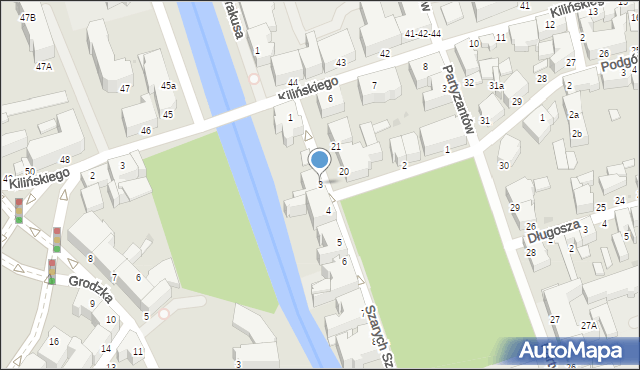 Słupsk, Szarych Szeregów, 3, mapa Słupska