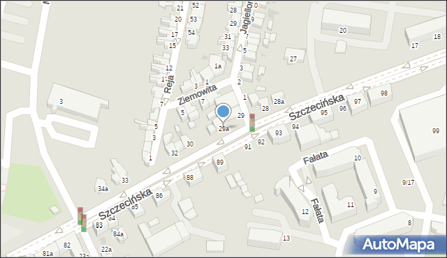 Słupsk, Szczecińska, 29a, mapa Słupska