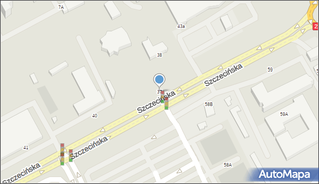 Słupsk, Szczecińska, 37, mapa Słupska
