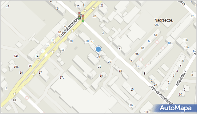 Słupsk, Szymanowskiego Karola, 23, mapa Słupska