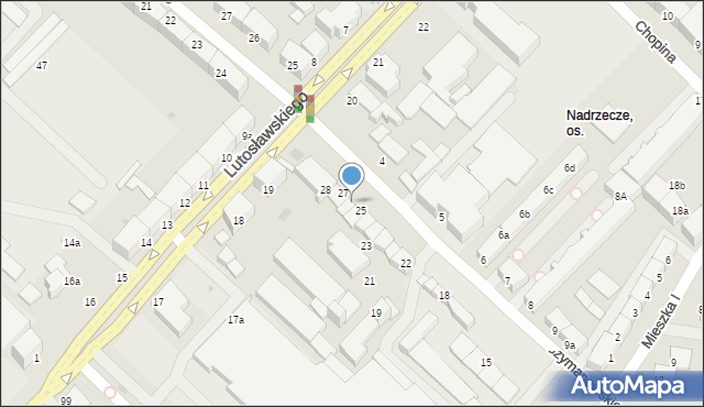 Słupsk, Szymanowskiego Karola, 26, mapa Słupska