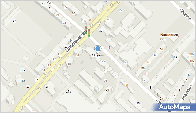 Słupsk, Szymanowskiego Karola, 27, mapa Słupska