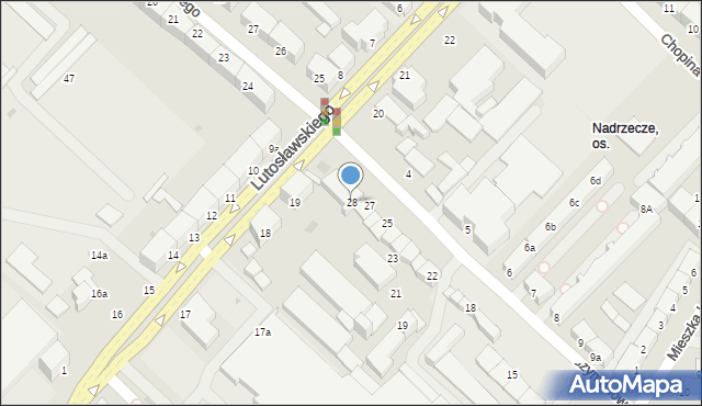 Słupsk, Szymanowskiego Karola, 28, mapa Słupska