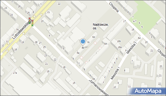 Słupsk, Szymanowskiego Karola, 6b, mapa Słupska