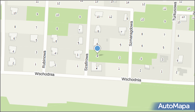 Smardzewice, Szafirowa, 4, mapa Smardzewice